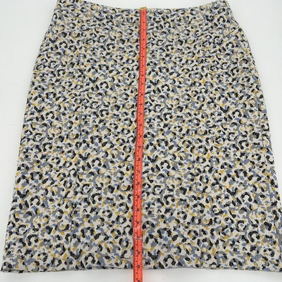 Anthropologie Maeve Leopard Jacquard Knit Pencil Skirt Knee Length Size Large - Picture 4 of 14